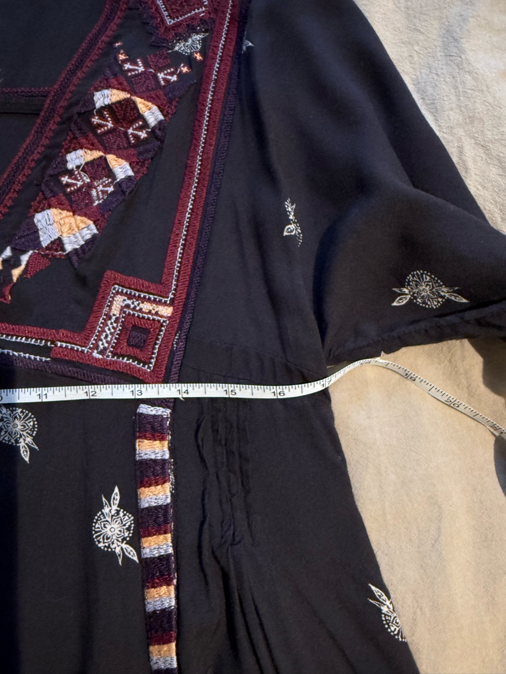 Free People Embroidered V-Neck Mini Dress - Picture 7 of 8